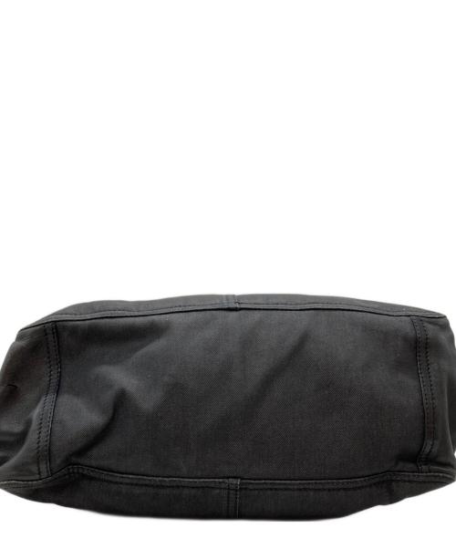 PRADA（プラダ）PRADA (プラダ) キャンバス×レザー切替ミニボストンバッグ/Canvas and Leather Panel Mini Boston Bag グレー×ブラック サイズ:不明の古着・服飾アイテム
