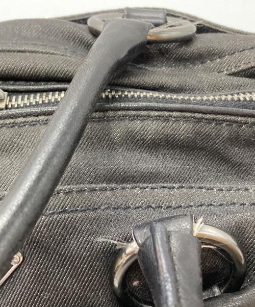 PRADA（プラダ）PRADA (プラダ) キャンバス×レザー切替ミニボストンバッグ/Canvas and Leather Panel Mini Boston Bag グレー×ブラック サイズ:不明の古着・服飾アイテム