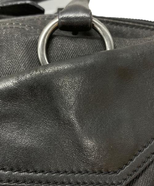 PRADA（プラダ）PRADA (プラダ) キャンバス×レザー切替ミニボストンバッグ/Canvas and Leather Panel Mini Boston Bag グレー×ブラック サイズ:不明の古着・服飾アイテム