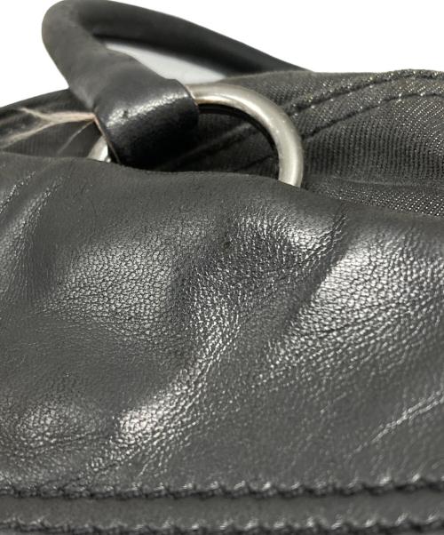 PRADA（プラダ）PRADA (プラダ) キャンバス×レザー切替ミニボストンバッグ/Canvas and Leather Panel Mini Boston Bag グレー×ブラック サイズ:不明の古着・服飾アイテム