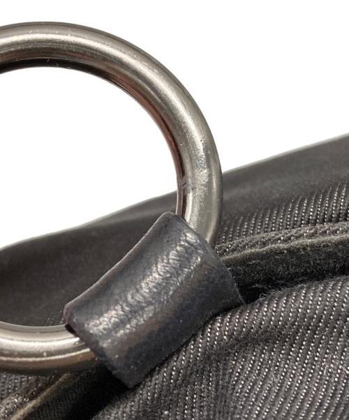 PRADA（プラダ）PRADA (プラダ) キャンバス×レザー切替ミニボストンバッグ/Canvas and Leather Panel Mini Boston Bag グレー×ブラック サイズ:不明の古着・服飾アイテム
