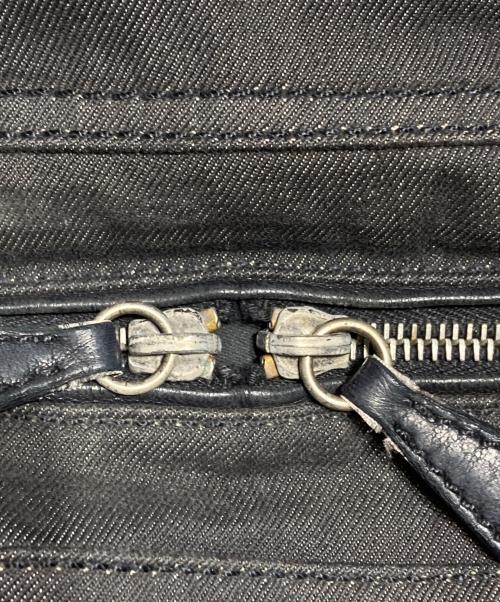 PRADA（プラダ）PRADA (プラダ) キャンバス×レザー切替ミニボストンバッグ/Canvas and Leather Panel Mini Boston Bag グレー×ブラック サイズ:不明の古着・服飾アイテム