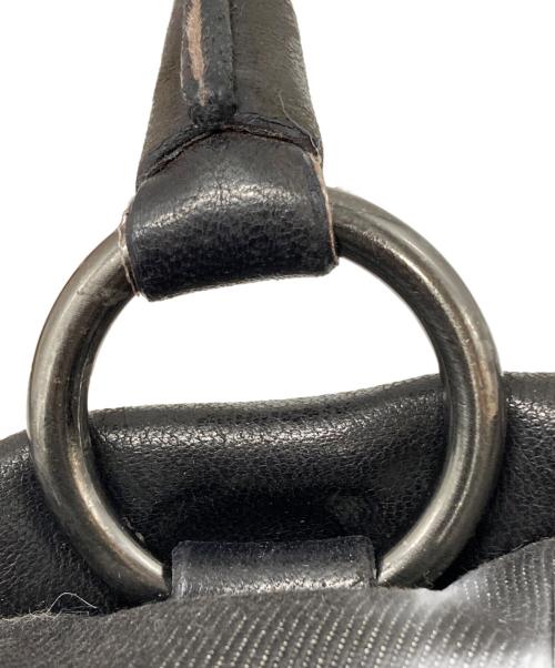 PRADA（プラダ）PRADA (プラダ) キャンバス×レザー切替ミニボストンバッグ/Canvas and Leather Panel Mini Boston Bag グレー×ブラック サイズ:不明の古着・服飾アイテム
