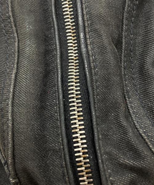 PRADA（プラダ）PRADA (プラダ) キャンバス×レザー切替ミニボストンバッグ/Canvas and Leather Panel Mini Boston Bag グレー×ブラック サイズ:不明の古着・服飾アイテム
