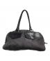 PRADA（プラダ）の古着「キャンバス×レザー切替ミニボストンバッグ/Canvas and Leather Panel Mini Boston Bag」｜グレー×ブラック