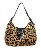 FENDIフェンディ）の古着「ハラコワンショルダーショルダーバッグ/Hair-on-hide one-shoulder bag」｜ブラウン