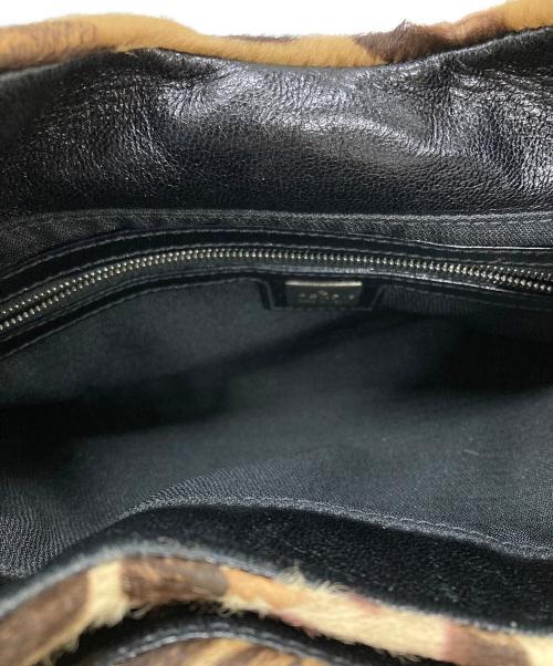 FENDI（フェンディ）FENDI (フェンディ) ハラコワンショルダーショルダーバッグ/Hair-on-hide one-shoulder bag ブラウン サイズ:不明の古着・服飾アイテム