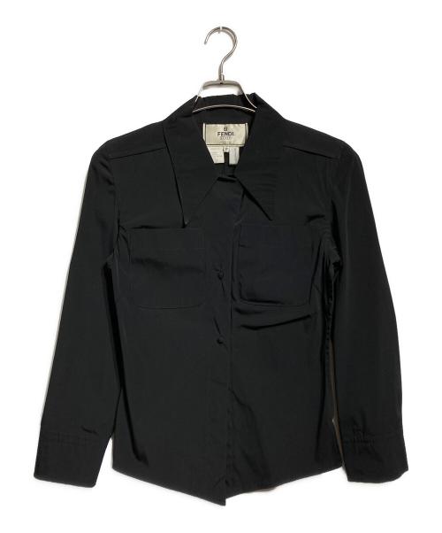 FENDI（フェンディ）FENDI (フェンディ) ナイロンシャツ ブラック サイズ:38の古着・服飾アイテム