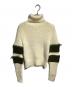 sacai（サカイ）の古着「Wool Zip Sleeve Turtleneck/ウール ジップスリーブ タートルネック」｜ベージュ×カーキ