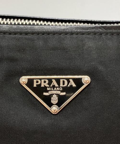 PRADA（プラダ）PRADA (プラダ) ロゴプレートナイロンショルダーバッグ/Logo-plate nylon shoulder bag ブラック サイズ:不明の古着・服飾アイテム