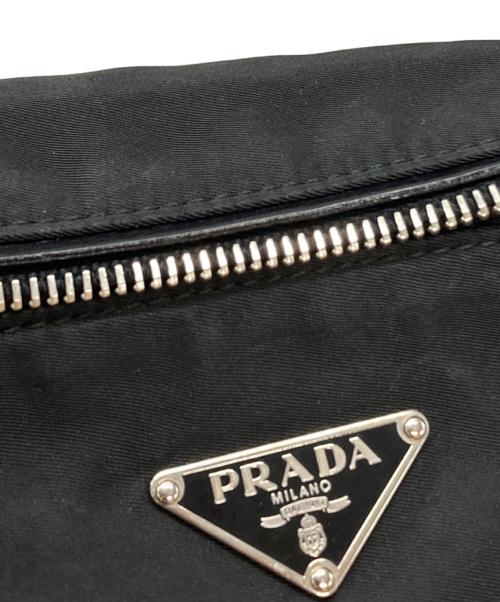 PRADA（プラダ）PRADA (プラダ) ロゴプレートナイロンショルダーバッグ/Logo-plate nylon shoulder bag ブラック サイズ:不明の古着・服飾アイテム