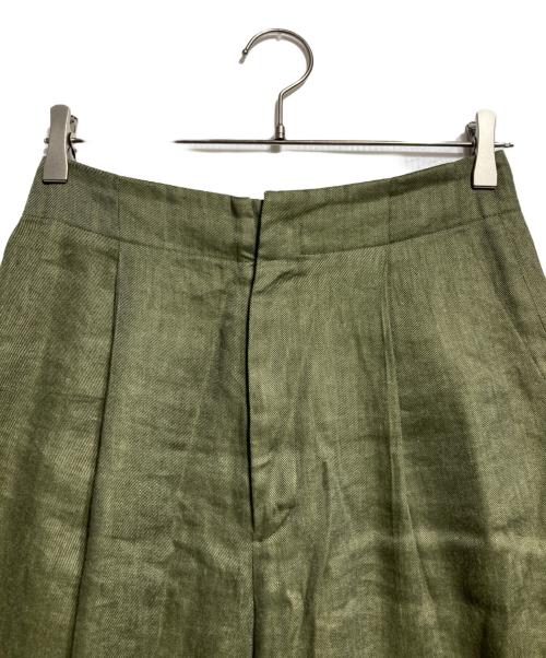 ATON（エイトン）ATON (エイトン) リネン混パンツ グリーン サイズ:01の古着・服飾アイテム