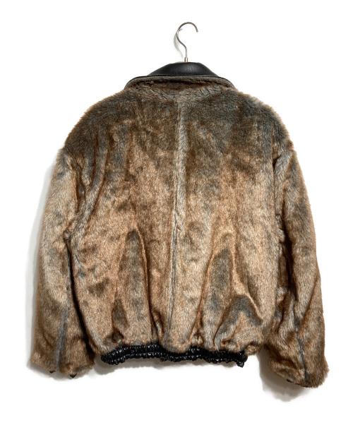 CAMPHOR WOOD（カンファーウッド）CAMPHOR WOOD (カンファーウッド) leather/fur faux reversible flight jacket/レザー/ファー/ファックスリバーシブルフライトジャケット ブラック サイズ:FREEの古着・服飾アイテム