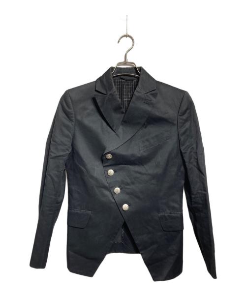 Vivienne Westwood man（ヴィヴィアン ウェストウッド マン）Vivienne Westwood man (ヴィヴィアン ウェストウッド マン) 斜めボタンテーラードジャケット ブラック サイズ:44の古着・服飾アイテム