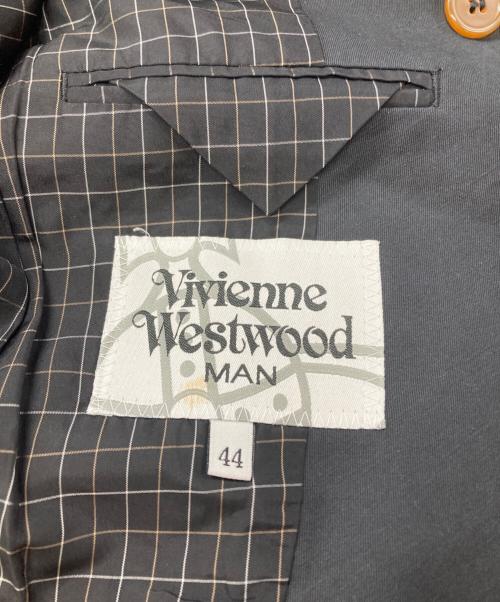 Vivienne Westwood man（ヴィヴィアン ウェストウッド マン）Vivienne Westwood man (ヴィヴィアン ウェストウッド マン) 斜めボタンテーラードジャケット ブラック サイズ:44の古着・服飾アイテム