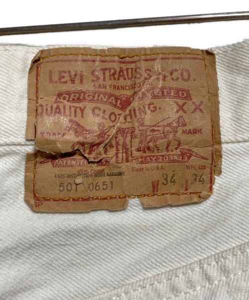 LEVI'S（リーバイス）LEVI'S (リーバイス) 80’s501ホワイトデニムパンツ/80s 501 White Denim Pants ホワイト サイズ:34×34の古着・服飾アイテム