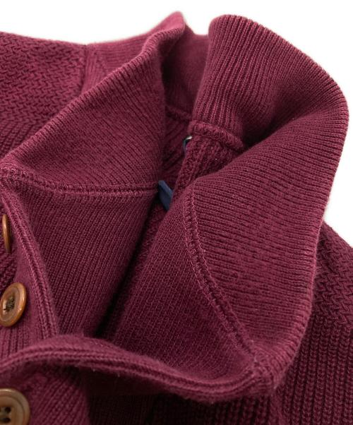 LAND'S END（ランズエンド）LAND'S END (ランズエンド) 90’S ヘンリーネックコットンニット レッド サイズ:Lの古着・服飾アイテム