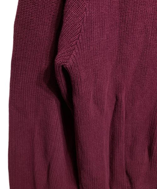 LAND'S END（ランズエンド）LAND'S END (ランズエンド) 90’S ヘンリーネックコットンニット レッド サイズ:Lの古着・服飾アイテム