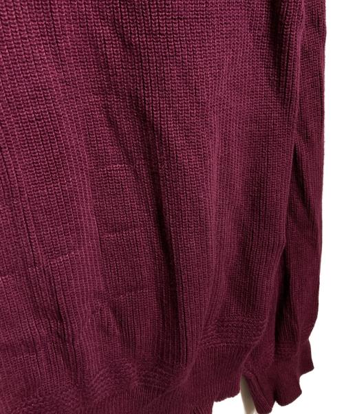 LAND'S END（ランズエンド）LAND'S END (ランズエンド) 90’S ヘンリーネックコットンニット レッド サイズ:Lの古着・服飾アイテム