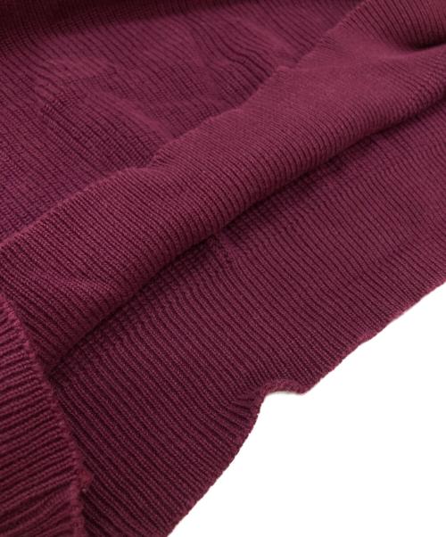 LAND'S END（ランズエンド）LAND'S END (ランズエンド) 90’S ヘンリーネックコットンニット レッド サイズ:Lの古着・服飾アイテム