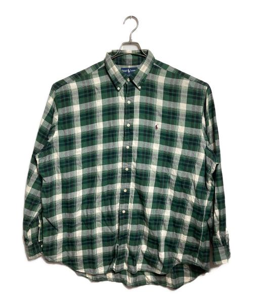 RALPH LAUREN（ラルフローレン）RALPH LAUREN (ラルフローレン) 90'S チェックシャツ / 90s Plaid Shirt グリーン サイズ:XXLの古着・服飾アイテム