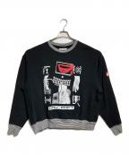 C.Eシーイー）の古着「Lips Display Crew Neck スウェット/ リップス ディスプレイ クルーネック スウェット」｜ブラック
