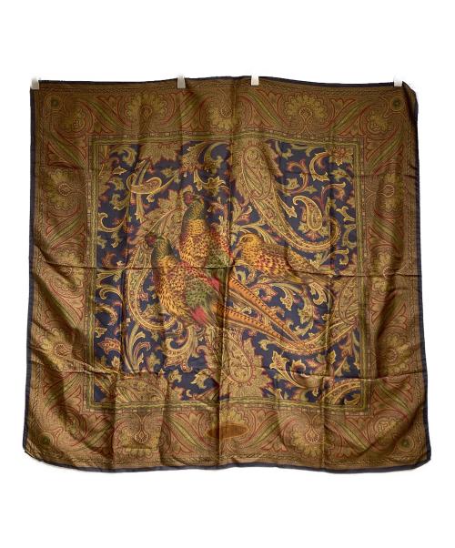 RALPH LAUREN Purple Label（ラルフ ローレン パープル レーベル）RALPH LAUREN Purple Label (ラルフ ローレン パープル レーベル) シルクスカーフ/Silk scarf ブラウンの古着・服飾アイテム