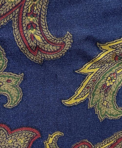 RALPH LAUREN Purple Label（ラルフ ローレン パープル レーベル）RALPH LAUREN Purple Label (ラルフ ローレン パープル レーベル) シルクスカーフ/Silk scarf ブラウンの古着・服飾アイテム