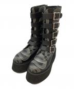 Hysteric Glamourヒステリックグラマー）の古着「プラットフォームバックルブーツ/Platform Buckle Boots」｜グレー