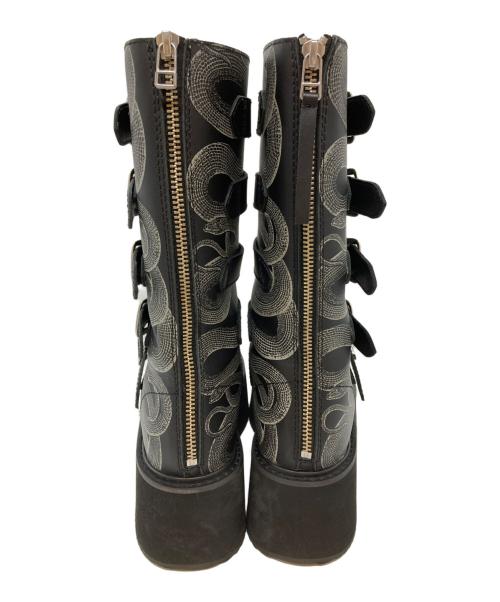 Hysteric Glamour（ヒステリックグラマー）Hysteric Glamour (ヒステリックグラマー) プラットフォームバックルブーツ/Platform Buckle Boots グレー サイズ:25cmの古着・服飾アイテム