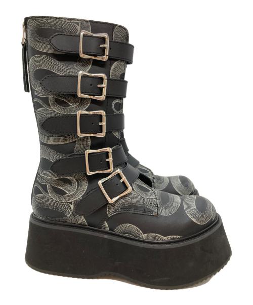 Hysteric Glamour（ヒステリックグラマー）Hysteric Glamour (ヒステリックグラマー) プラットフォームバックルブーツ/Platform Buckle Boots グレー サイズ:25cmの古着・服飾アイテム