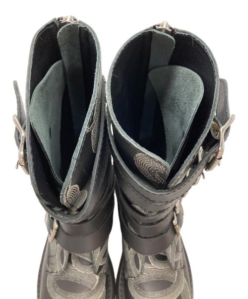 Hysteric Glamour（ヒステリックグラマー）Hysteric Glamour (ヒステリックグラマー) プラットフォームバックルブーツ/Platform Buckle Boots グレー サイズ:25cmの古着・服飾アイテム