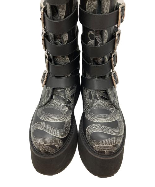 Hysteric Glamour（ヒステリックグラマー）Hysteric Glamour (ヒステリックグラマー) プラットフォームバックルブーツ/Platform Buckle Boots グレー サイズ:25cmの古着・服飾アイテム