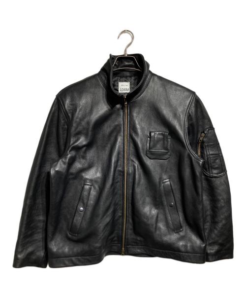 YMCLKY（ワイエムシーエルケーワイ）YMCLKY (ワイエムシーエルケーワイ) FRENCH TYPE FLIGHT CREW LEATHER JACKET ブラック サイズ:44の古着・服飾アイテム