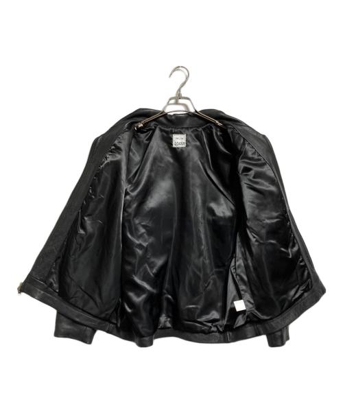 YMCLKY（ワイエムシーエルケーワイ）YMCLKY (ワイエムシーエルケーワイ) FRENCH TYPE FLIGHT CREW LEATHER JACKET ブラック サイズ:44の古着・服飾アイテム