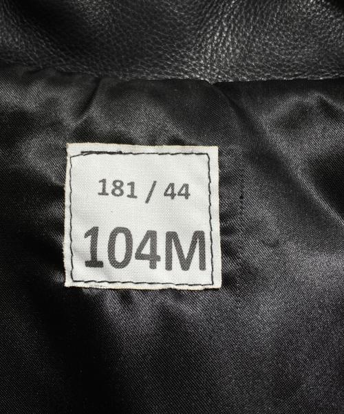 YMCLKY（ワイエムシーエルケーワイ）YMCLKY (ワイエムシーエルケーワイ) FRENCH TYPE FLIGHT CREW LEATHER JACKET ブラック サイズ:44の古着・服飾アイテム