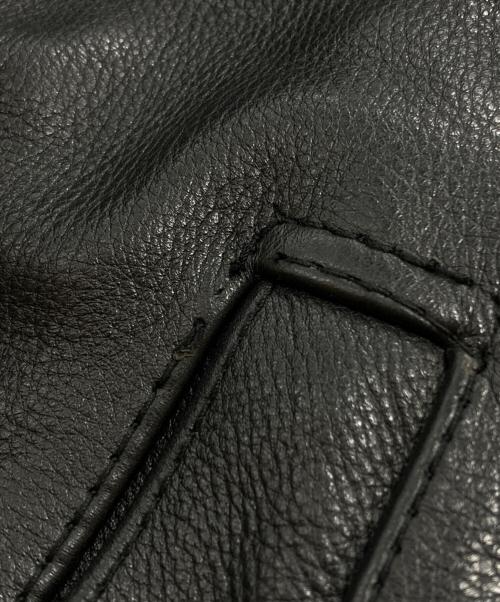 YMCLKY（ワイエムシーエルケーワイ）YMCLKY (ワイエムシーエルケーワイ) FRENCH TYPE FLIGHT CREW LEATHER JACKET ブラック サイズ:44の古着・服飾アイテム
