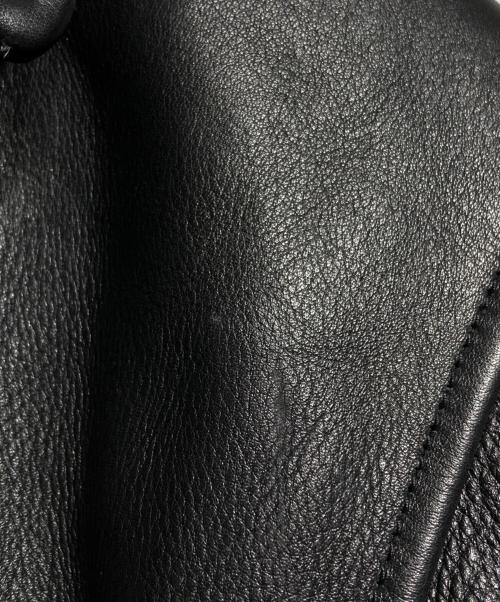 YMCLKY（ワイエムシーエルケーワイ）YMCLKY (ワイエムシーエルケーワイ) FRENCH TYPE FLIGHT CREW LEATHER JACKET ブラック サイズ:44の古着・服飾アイテム