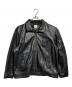 YMCLKY（ワイエムシーエルケーワイ）の古着「FRENCH TYPE FLIGHT CREW LEATHER JACKET」｜ブラック
