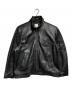 YMCLKY (ワイエムシーエルケーワイ) FRENCH TYPE FLIGHT CREW LEATHER JACKET ブラック サイズ:44：25000円