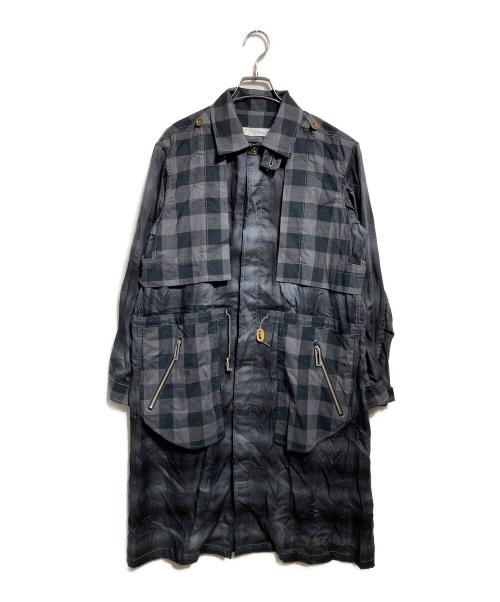 NAPE（NAPE）NAPE (NAPE) M-65 TRENCH-CK/トレンチチェックコート ブラック サイズ:1の古着・服飾アイテム