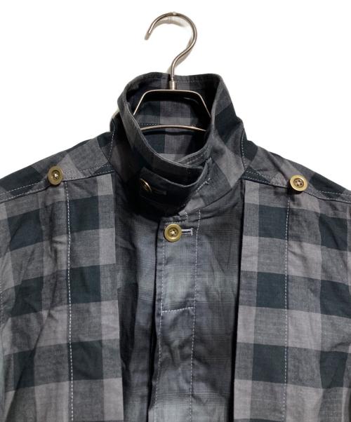 NAPE（NAPE）NAPE (NAPE) M-65 TRENCH-CK/トレンチチェックコート ブラック サイズ:1の古着・服飾アイテム