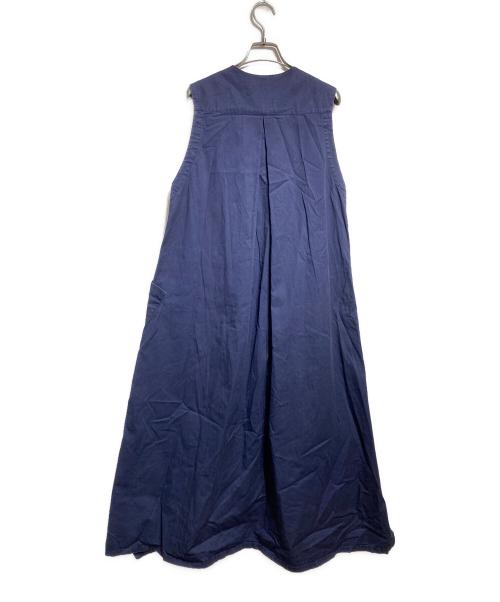 Y's（ワイズ）Y's (ワイズ) コットン キーネック スリーブレス ワンピース/Cotton Key-Neck Sleeveless Dress インディゴ サイズ:2の古着・服飾アイテム