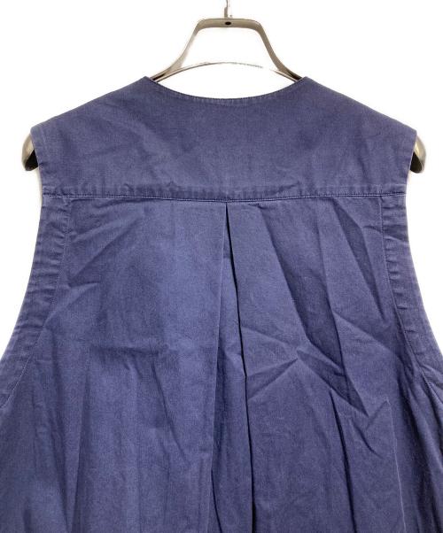 Y's（ワイズ）Y's (ワイズ) コットン キーネック スリーブレス ワンピース/Cotton Key-Neck Sleeveless Dress インディゴ サイズ:2の古着・服飾アイテム