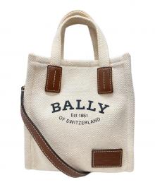 BALLY（バリー）の古着「クリスタリアミニトートバッグ/Crystallia Mini Tote Bag」｜ベージュ