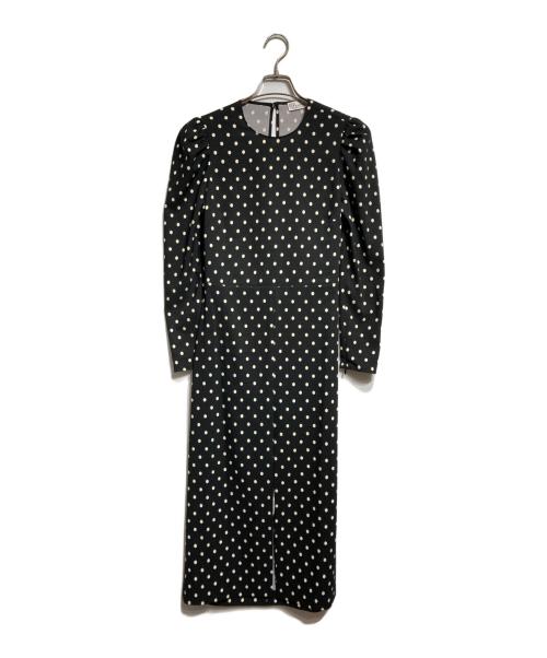 RED VALENTINO（レッドヴァレンティノ）RED VALENTINO (レッドヴァレンティノ) ドットワンピース ブラック サイズ:40の古着・服飾アイテム