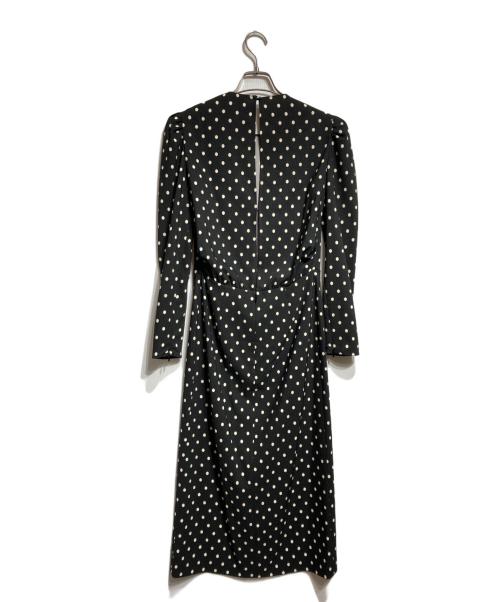 RED VALENTINO（レッドヴァレンティノ）RED VALENTINO (レッドヴァレンティノ) ドットワンピース ブラック サイズ:40の古着・服飾アイテム