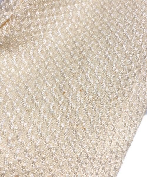 GIVENCHY（ジバンシィ）GIVENCHY (ジバンシィ) シルクツイードジャケット/Silk tweed jacket アイボリー サイズ:36の古着・服飾アイテム