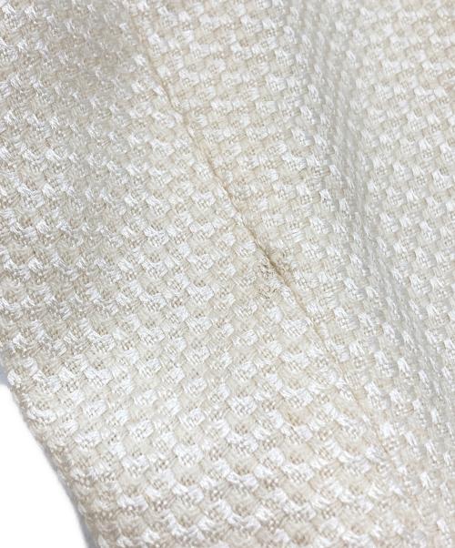 GIVENCHY（ジバンシィ）GIVENCHY (ジバンシィ) シルクツイードジャケット/Silk tweed jacket アイボリー サイズ:36の古着・服飾アイテム