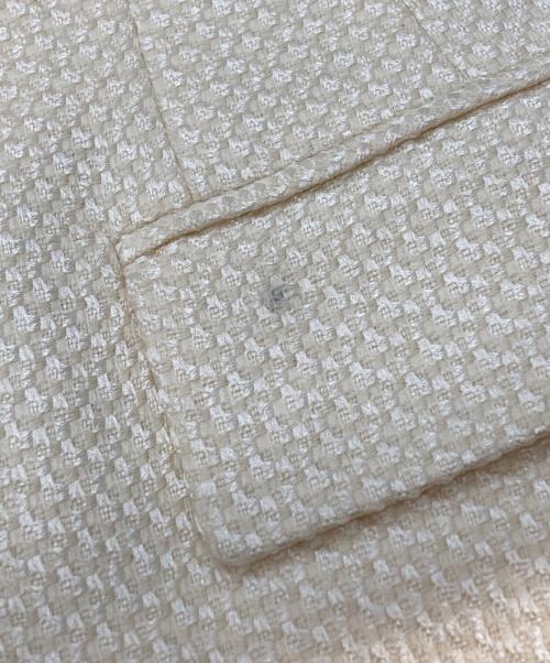 GIVENCHY（ジバンシィ）GIVENCHY (ジバンシィ) シルクツイードジャケット/Silk tweed jacket アイボリー サイズ:36の古着・服飾アイテム